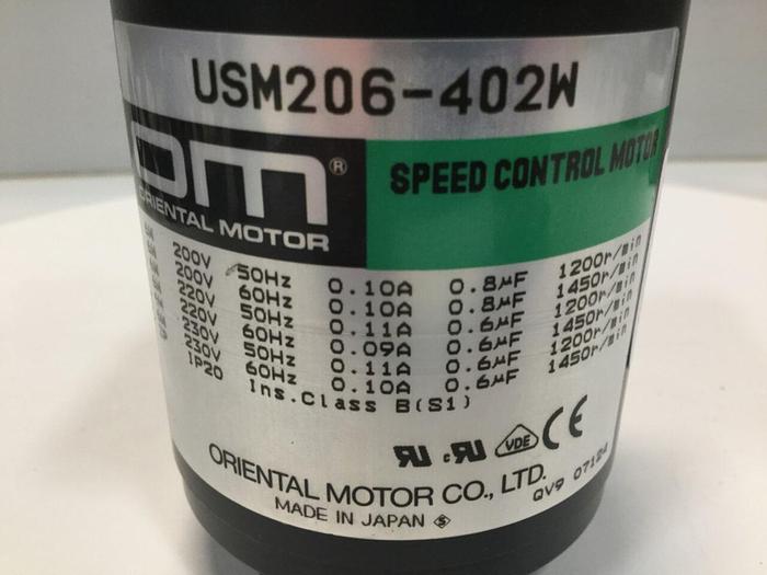 Used ORIENTAL MOTOR Speed Control Motor USM203-402W #102209