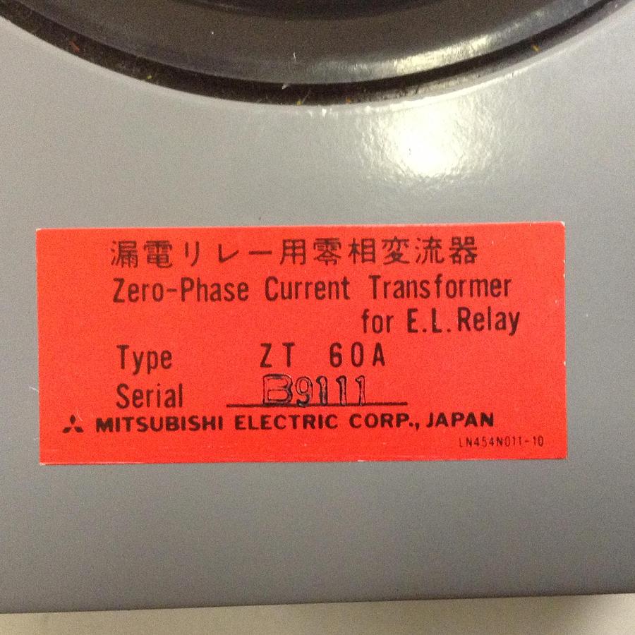 Used MITSUBISHI Zero-Phase Current Transformer ZT60A Used
