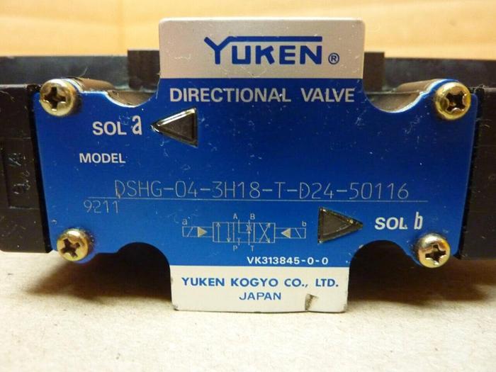 Used YUKEN Directional Valve DSHG-04-3H18-T-D24-50116 #38405