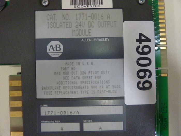 Used ALLEN BRADLEY Output Module 1771-OQ16 SER A #49069
