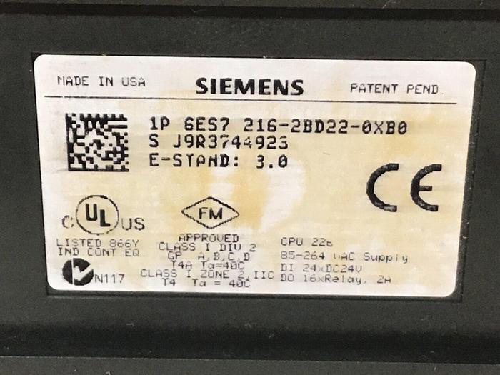 Used SIEMENS Module 6ES7 216-2BD22-0XB0 USED #135383