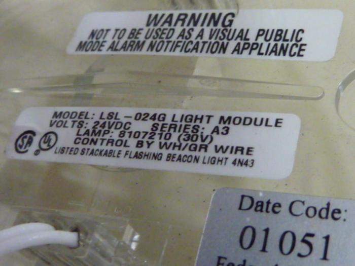 FEDERAL SIGNAL Safety Light LSL-024G #52661