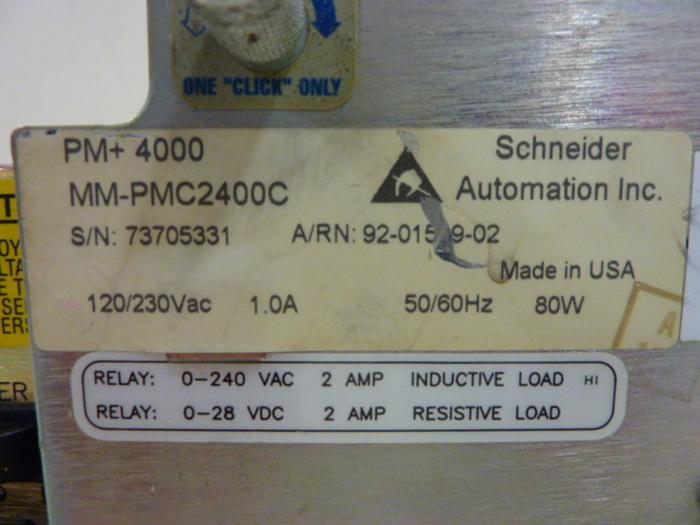 Used SCHNEIDER AUTOMATION INC Controller MM-PMC2400C #55803