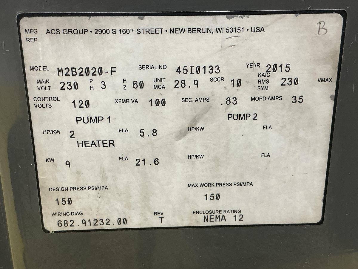 Used 2015 STERLING Thermolator M2B2020-F USED #152070
