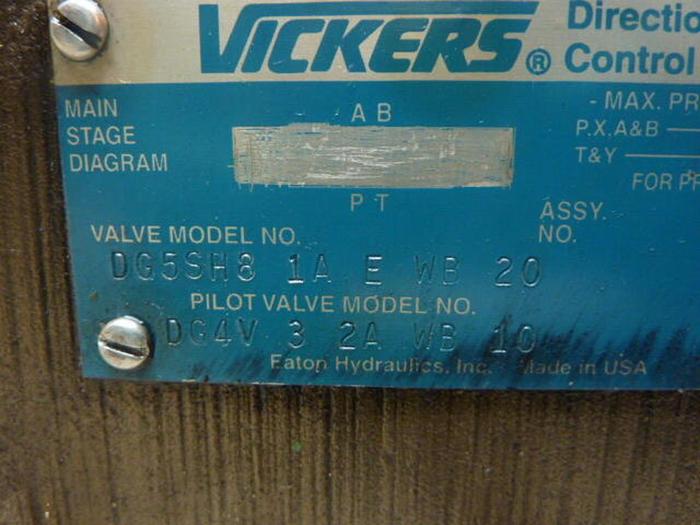 Used VICKERS Directional Valve DG5SH81AEWB20 #30392