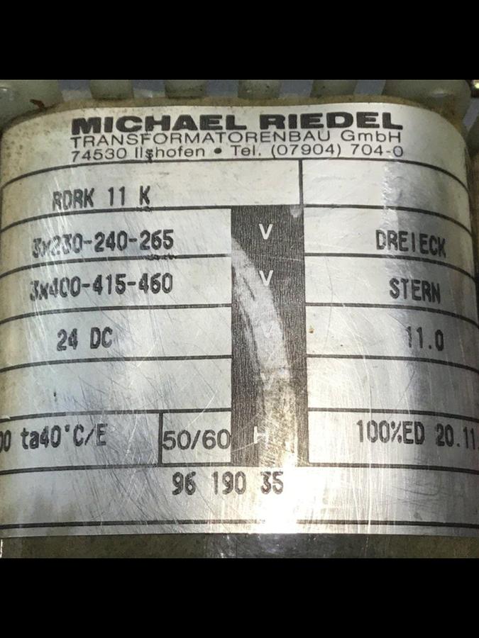 Used MICHAEL RIEDEL Transformer RDRK 11K USED