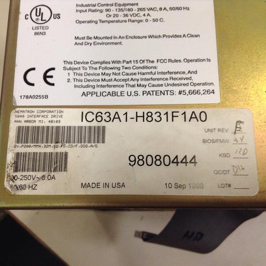 Used MODICON Operator Interface 557VCM73110 Used