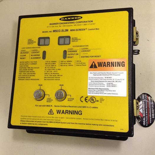Used BANNER ENGINEERING Mini-Screen Control Box MSCC-2L2M Used