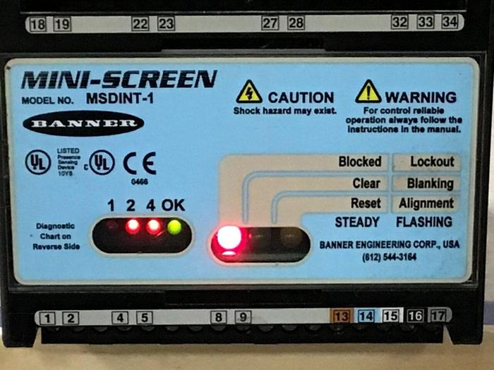 Used BANNER Mini Screen Module MSDINT-1 Used