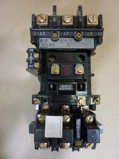 Used ALLEN BRADLEY Starter Size 1 509-BOD SER B W35 #47119