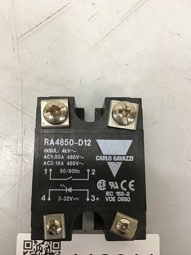 Used CARLO GAVAZZI Solid State Relay RA4850-D12 #99270