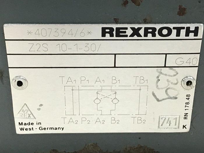 Used REXROTH Valve Z2S10130 #116381