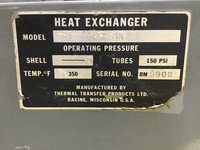 Used THERMAL TRANSFER Oil Heat Exchanger RM-1N Used