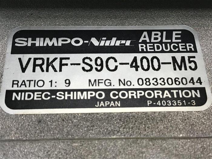 Used SHIMPO DRIVES Able Reducer VRKF-S9C-400-M5 USED