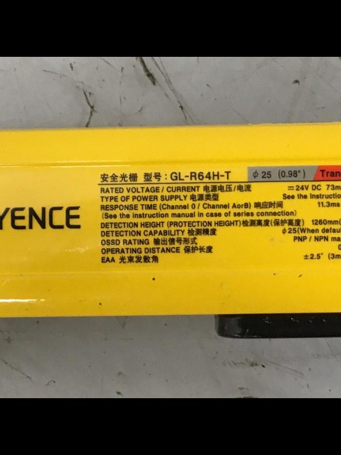 Used KEYENCE CORP Light Curtain Transmitter GL-R64H-T USED