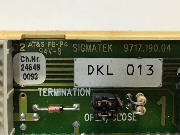 Used SIGMATEK Terminal Base Module DKL013 05-024-013-L #133325