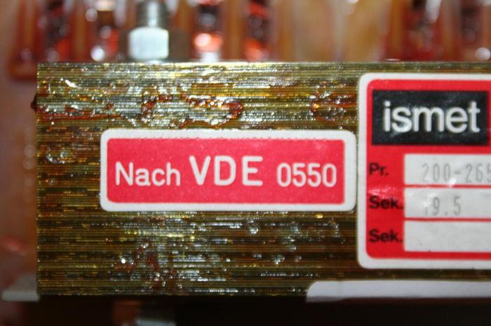 Used ISMET 0.370 kVA Transformer 92/088195 Used