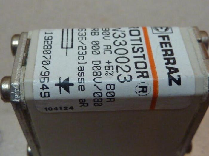 FERRAZ 80 Amp Protistor Fuse box of 6 W330023 #32612