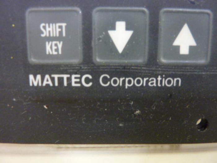 Used MATTEC Operator Interface / Keyboard 185-0010/1 #55534
