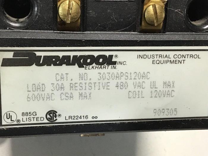 Used DURAKOOL Relay 3030APS120AC Used