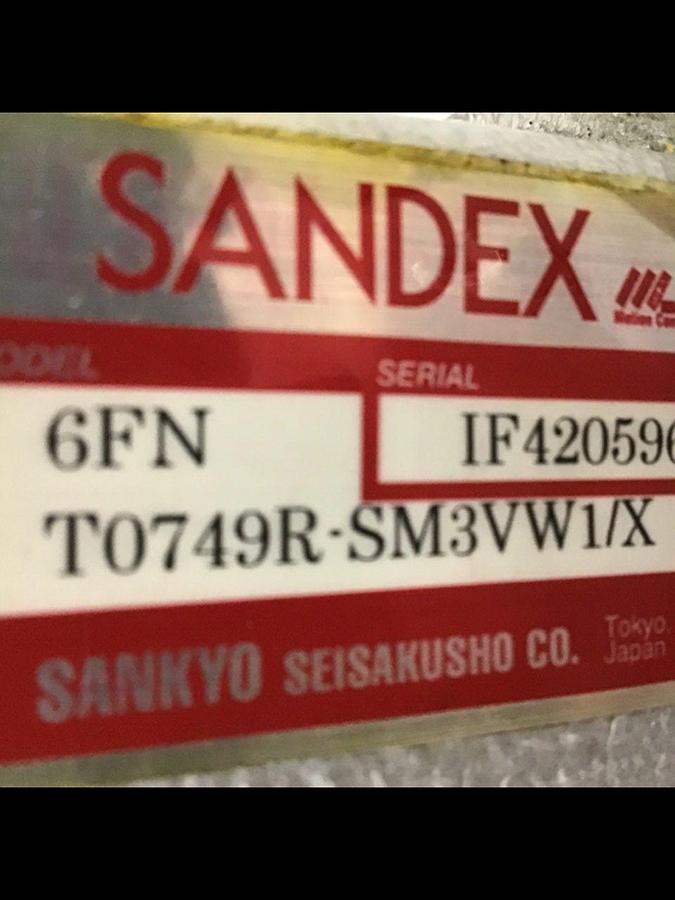 Used SANDEX Indexing Drive 6FNT0749R-SM3VW1/X USED