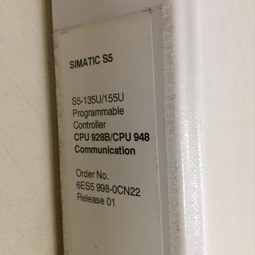 Used SIEMENS Manual 6ES5 998-0CN22 #70744