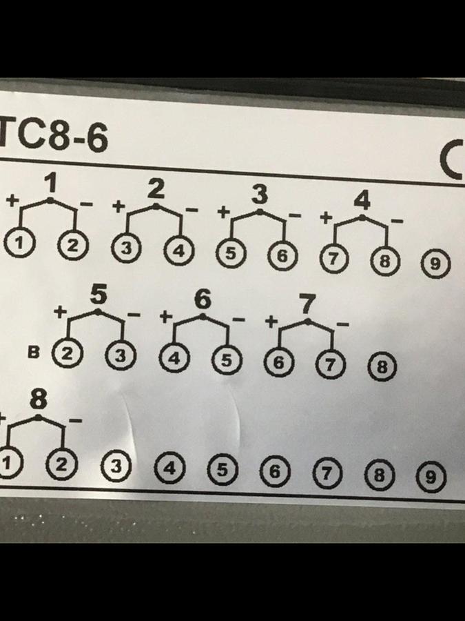 IDEAL MACHINERY 8 Zone Thermocouple Cable IMTC8-6 NEW