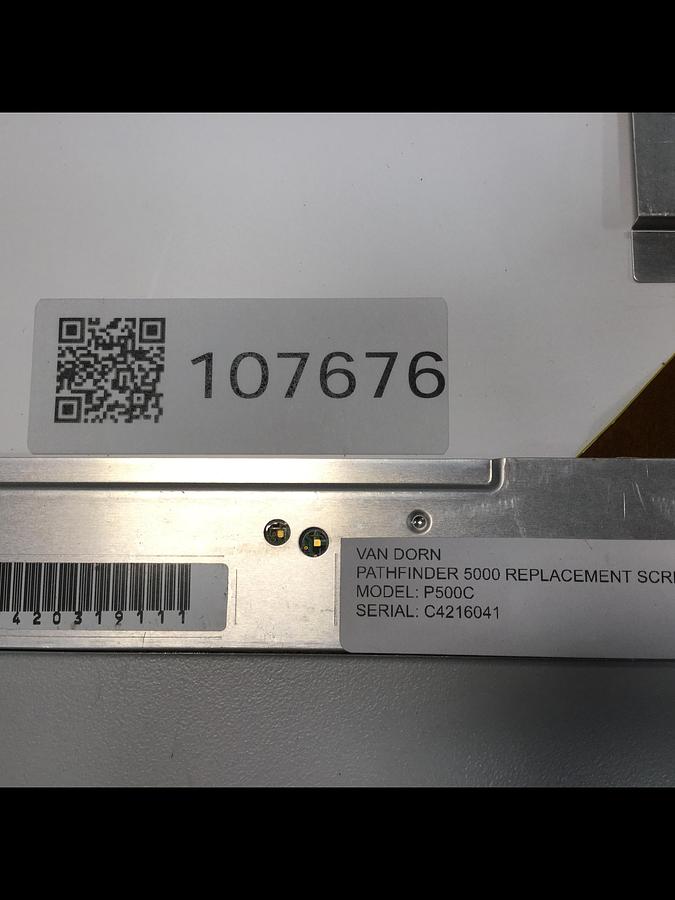 Used VAN DORN Pathfinder 5000 Replacement Screen P500C #107676