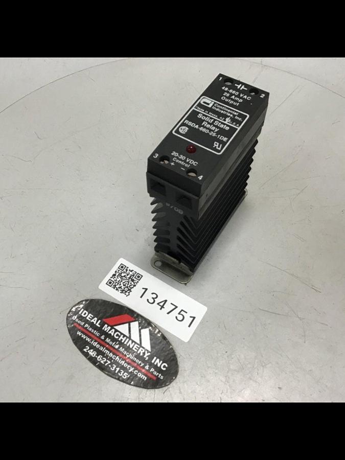 Used CONTINENTAL INDUSTRIES Solid State Relay RSDA-660-25-1DE #134751