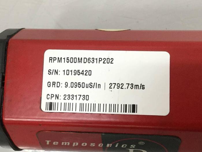 Used TEMPOSONICS INC Linear Transducer RPM1500MD631P202 USED