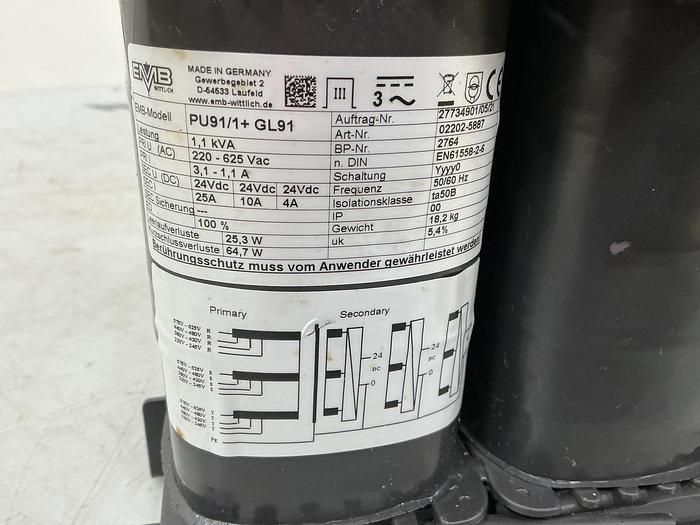 Used EMB WITTLICH PU91/1+GL91