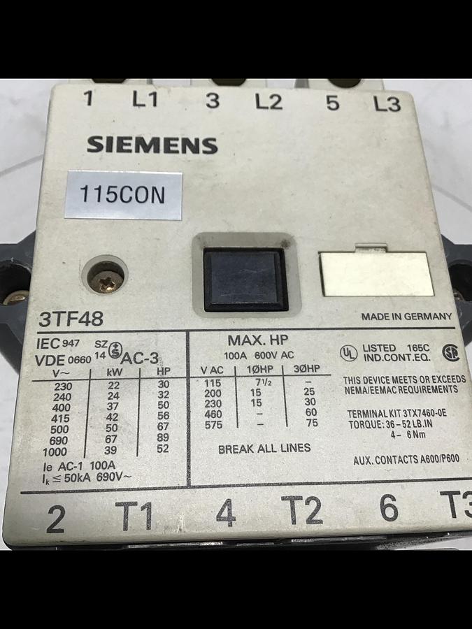 Used SIEMENS 3TF48-OAK6