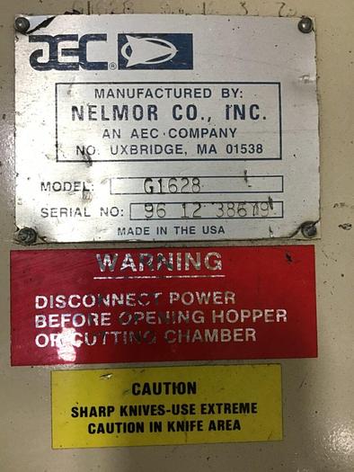 Used NELMOR 40 HP Grinder / Granulator, G1628, USED