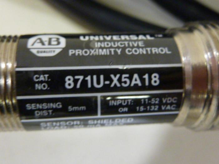 Used ALLEN BRADLEY Proximity Switch 871U-X5A18 #50719