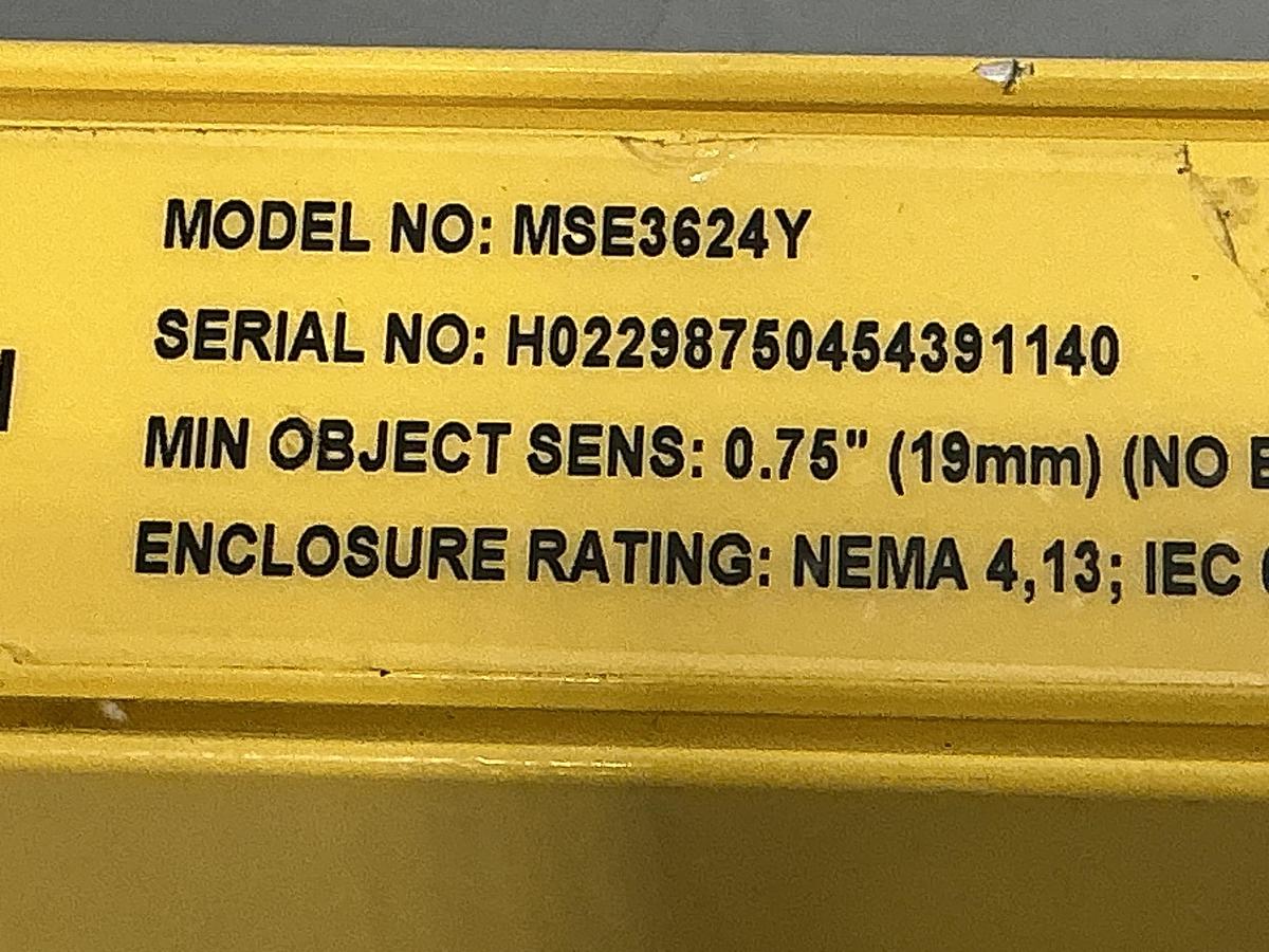 Used BANNER ENGINEERING MSE3624Y