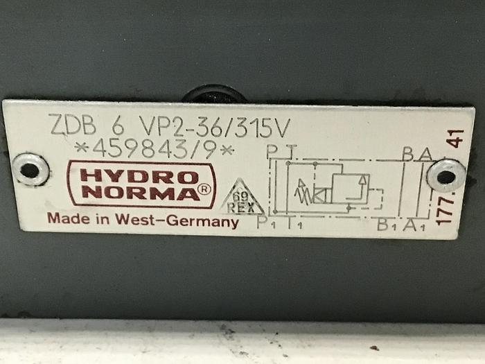 Used HYDRO NORMA Valve ZDB 6 VP2-36/315V Used #145611