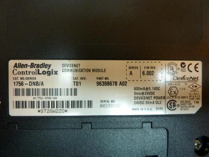 Used ALLEN BRADLEY Communication Module 1756-DNB/A SER A #22262