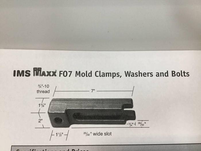 Used I.M.S. Open Toe Mold Die Clamp FO-7 #99685