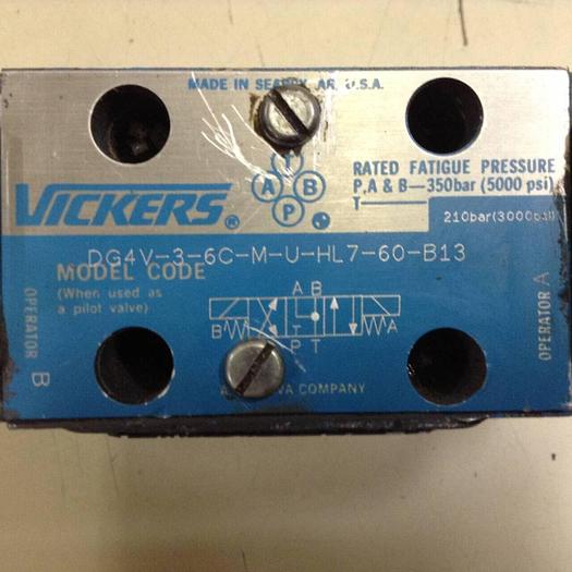 Used VICKERS Valve DG4V-3-6C-M-U-HL7-60-B13 Used