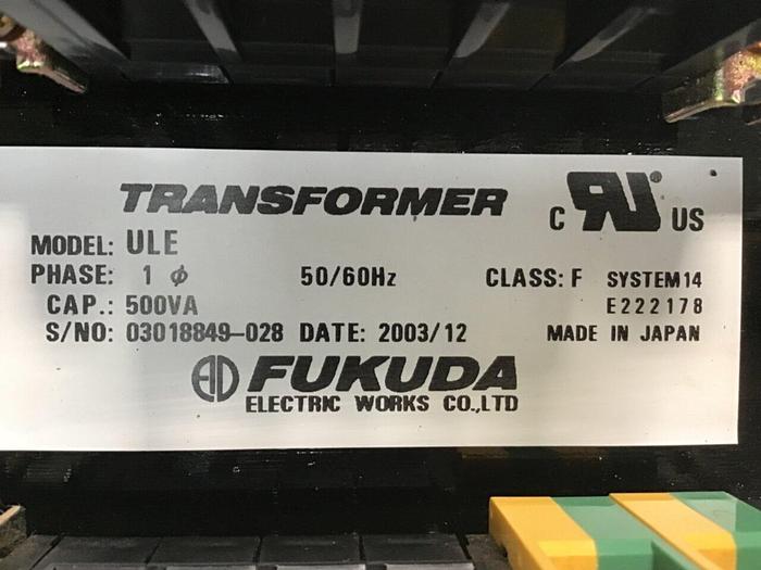 Used FUKUDA 0.5 kVA Transformer ULE #125532
