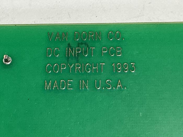 Used VAN DORN ASSY 330037 REV-C