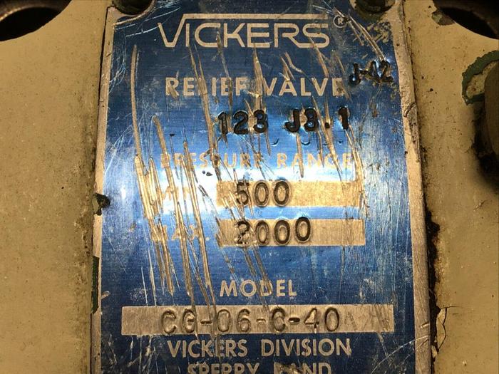 Used VICKERS Relief Valve CG06C40 #115364
