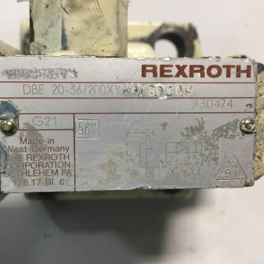 Used REXROTH Pressure Relief Valve DBE203600XYK4S0509 #93389