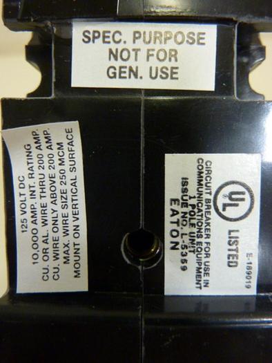 Used EATON CORPORATION 250 Amp Circuit Breaker GJ1P-Z193-1 #53104