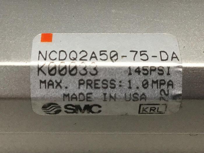 Used SMC Cylinder NCDQ2A50-75-DA-K00033 #124219