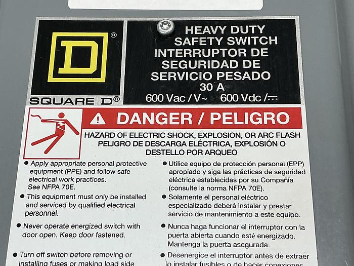 Used SQUARE D 40275-990-02