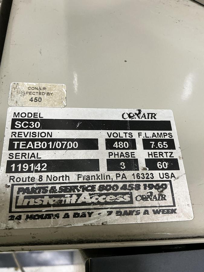 Used CONAIR Dryer SC30