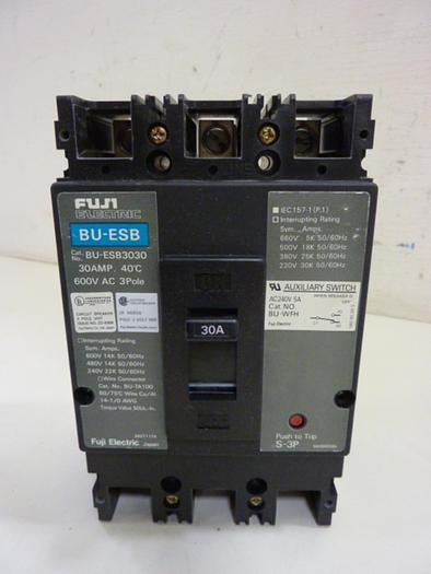 Used FUJI ELECTRIC 30 Amp Circuit Breaker BU-ESB3030 Used