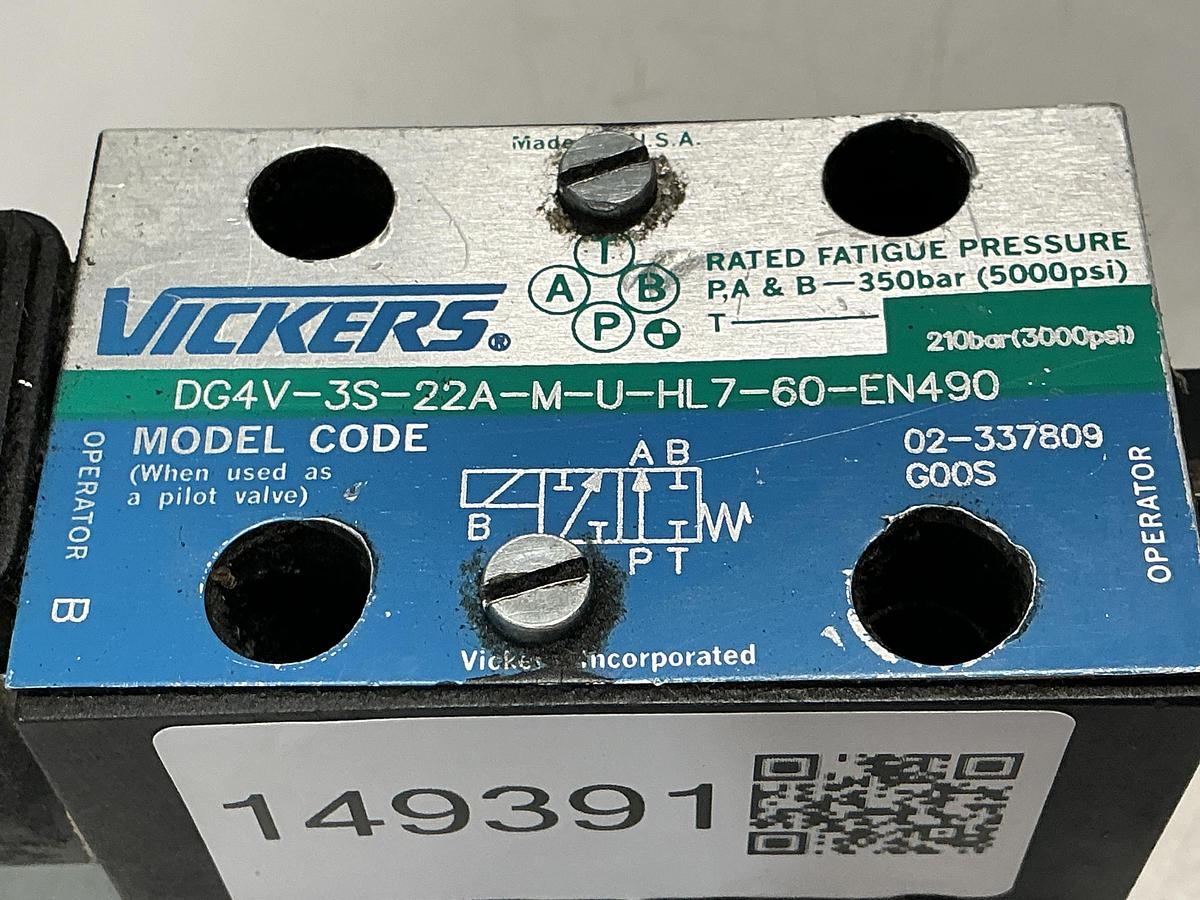 Used VICKERS DG4V-3S-22A-M-U-HL7-60-EN490