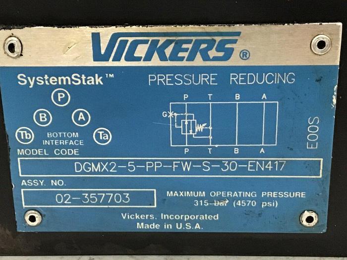 Used VICKERS Valve DGMX25PPFWS30EN417 #137981